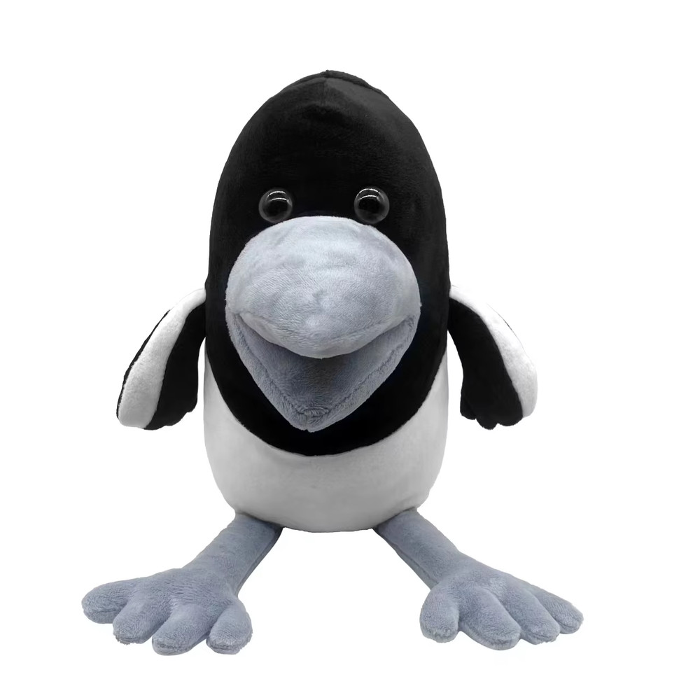 Magpie Bird Plush Hand Puppet Stuffed Animal Storytelling Toy