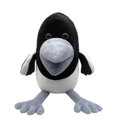 Magpie Bird Plush Hand Puppet Stuffed Animal Storytelling Toy