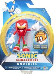 Sonic The Hedgehog 4-Inch Knuckles Toy Figure – Bendable, No Batteries Required