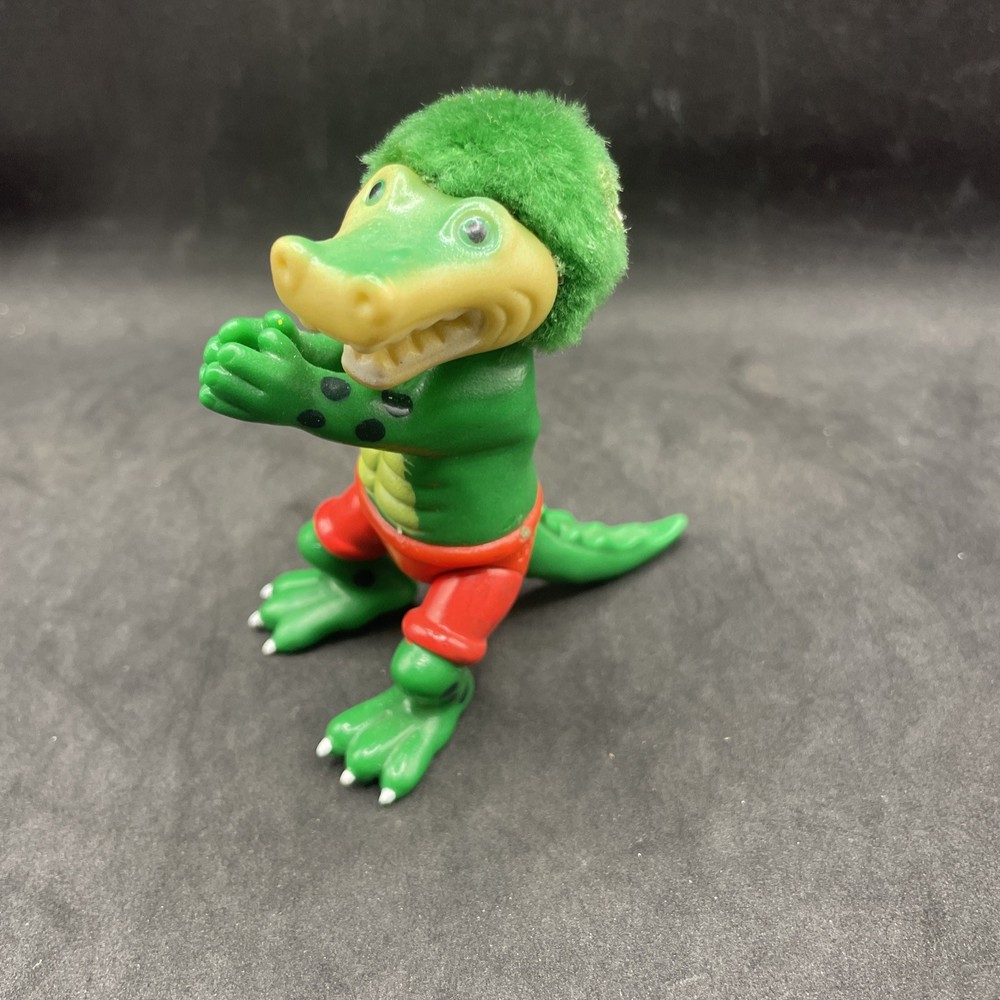 VTG 1985 Funny Foots Alligator Crocodile Grabber Pencil Hugger Figure Clip On 3