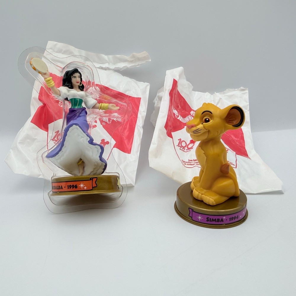 McDonalds Disney World 100 Years of Magic Simba & Esmeralda Figures Lot 2001