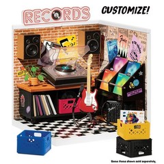 MGA Miniverse Real Music Record Shop Set With Fender Guitar Collectible Display