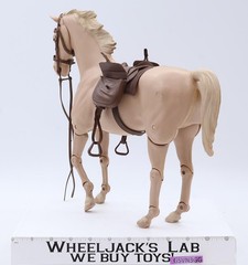 Comanche Movable Cavalry Horse w/Tack Fort Apache Johnny West Marx 12″ Complete