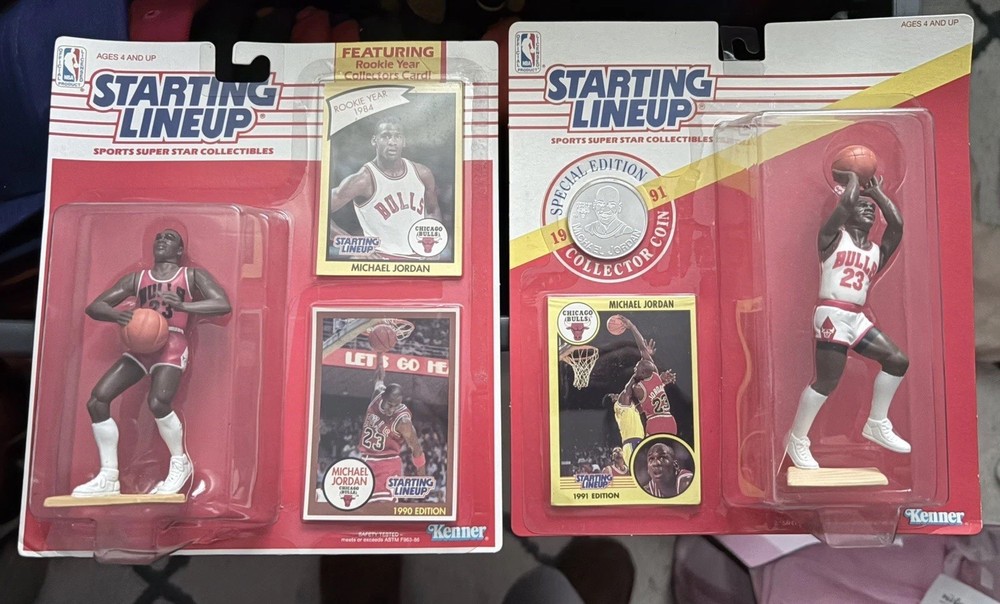 1990 and 1991 Michael Jordan Starting Lineup Unopened Lot of 2
