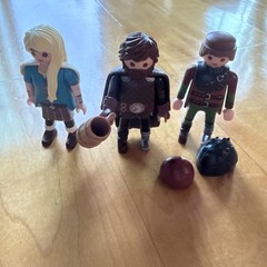 How To Train Your Dragon Playmobile Lot- Toothless Figure Minifigures Ect