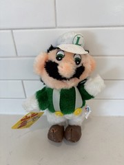 Vintage 1988 Acme Nintendo Super Mario Bros. 9″ Luigi Plush Toy Doll With Tags