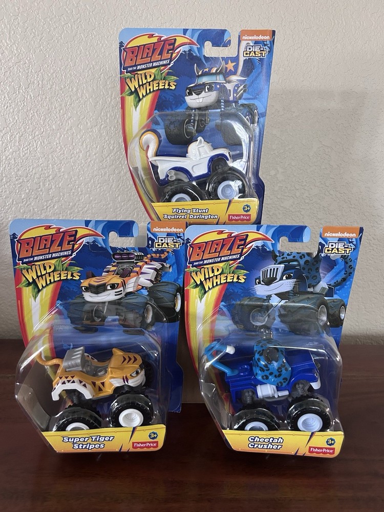 Fisher-Price Blaze & the Monster Machines Wild Wheels Squirrel, Cheetah, Tiger