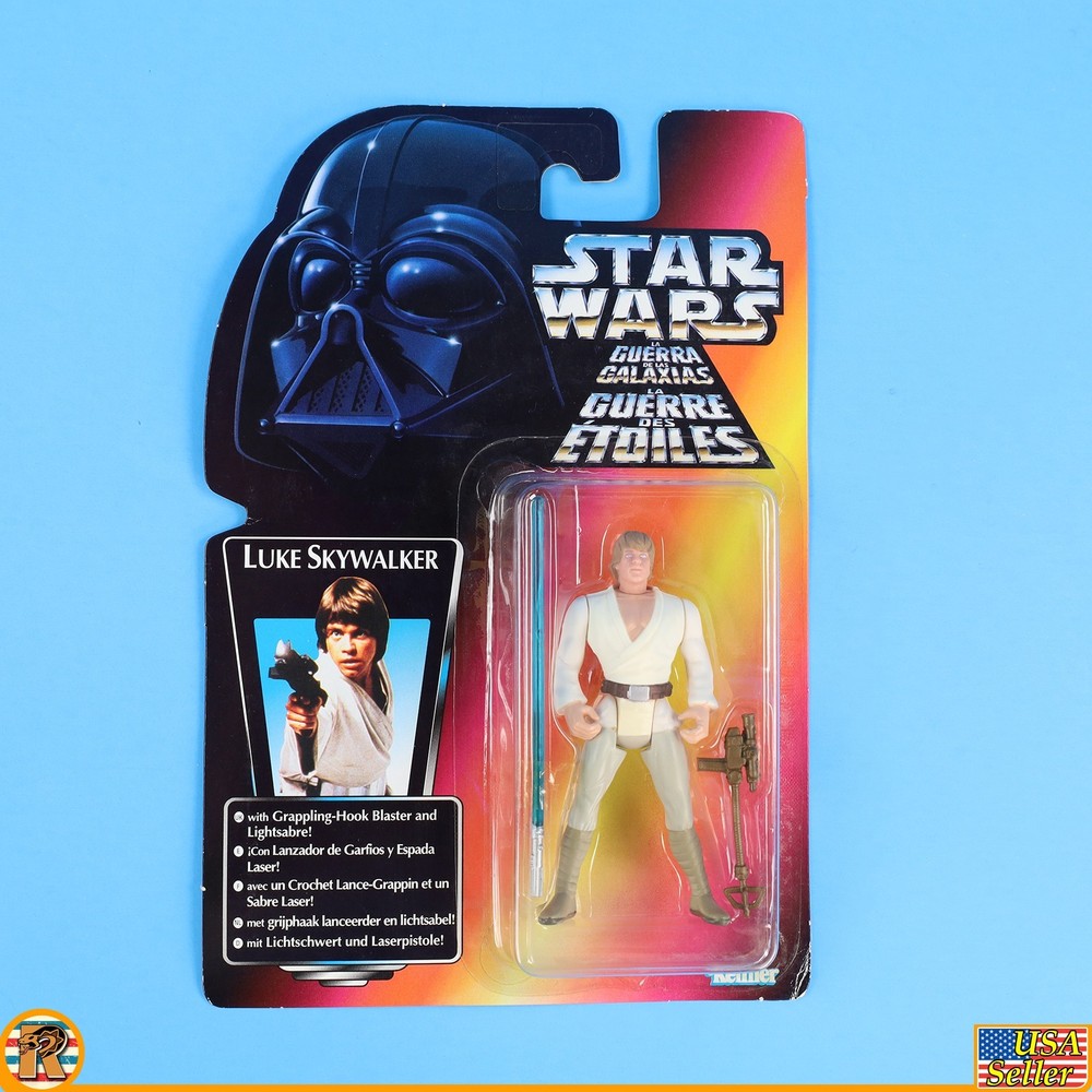 Star Wars – Luke Farmboy (Tri Logo)*Gold Gun* – POTF Orange – MOC – [POTF-FO-97]