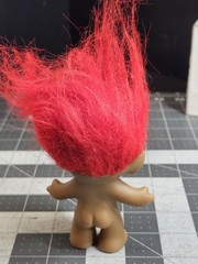 Vintage Ace Novelty Troll Doll Figure Red Hair Belly Gem Made in China 3.5″ Tall