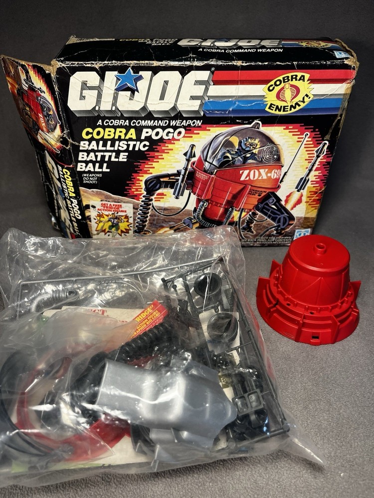 GI JOE Cobra Pogo 1987 Original Parts Bag Sealed Unopened Hasbro Vtg Open Box