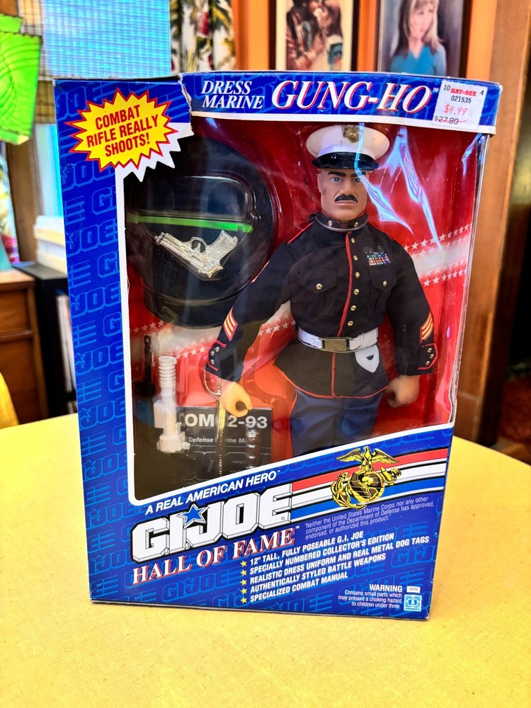 GI Joe Hall of Fame Dress Marine Gung-Ho 12″ Figure *DAMAGED BOX* UNOPENED!