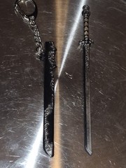 Set Of 7 Ancient Swords And Scabbards Model Keychain Accessory Set Brand New