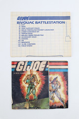 1984 GI Joe Bivouac Battlestation Instructions Blueprints Original W/ Insert