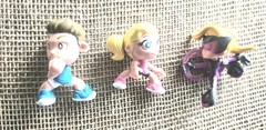 Lot Of 3 Ninja Kidz TV Action Figures Disaster, Payton, Ashton 2.25″ To 2.75″