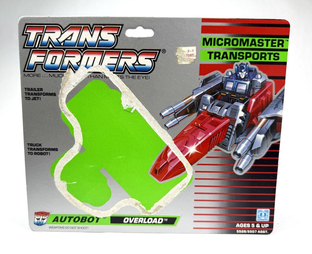 Overload Vintage Transformers G1 Micromasters Transports Card Back Only 1988