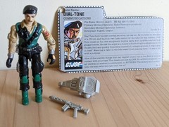 1986 Dial Tone Vintage GI Joe Figure with File Card – Damaged Weapon – READ
