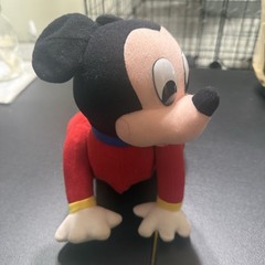 Vtg Disney Crawling Battery Operated Baby Mickey Mouse in PJs 1995 Plush WORKS