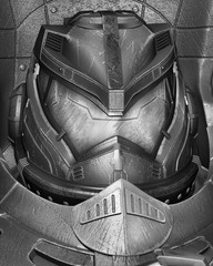 3D Printed Fan Art Gipsy Danger Portrait Bust by Wicked3d