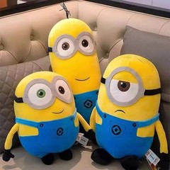 Cute Minions Movie Characters Yellow Plush Toys Bob Stuart In Jeans Soft Dolls T