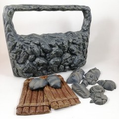 Inhumanoids Tonka Rock Lords Action Figure Storage Carrying Case & Accessories