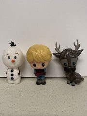 Disney Frozen Collectible Vinyl PVC Figures Lot- Olaf, Sven, Kristoff