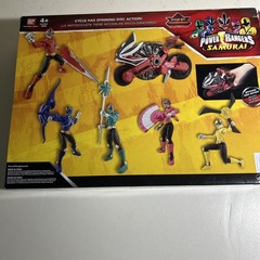 Power Rangers Samurai Ranger Team & Disc Cycle Pink Yellow Green Red Blue
