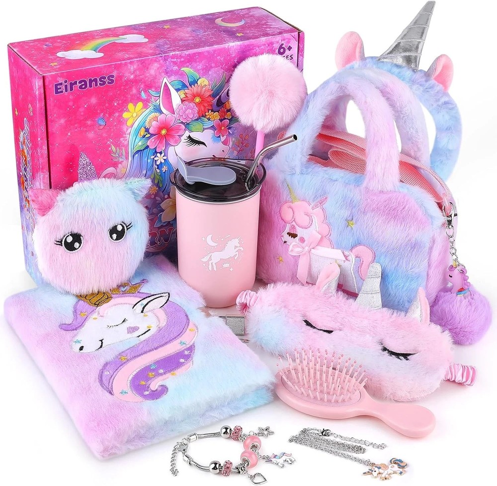 Unicorns Gifts for Girls 4 5 6 7 8 9 10+ Years Old with Handbag