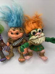 Battle Trolls lot of 3 Hasbro 1992 Battle trolls Military Frankenstein Viking