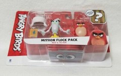 ANGRY BIRDS MISSION FLOCK PACK RED & SILVER FIGURE 2-PACK NEW & SEALED JAZWARES