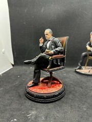 Hand-Painted Mafia Boss Godfather Style Resin Statue – Crime Lord Figurine Desk