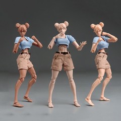 US Romankey 1/12 Scale Female Action Figure Joint Body & Head Soldier Model Toys