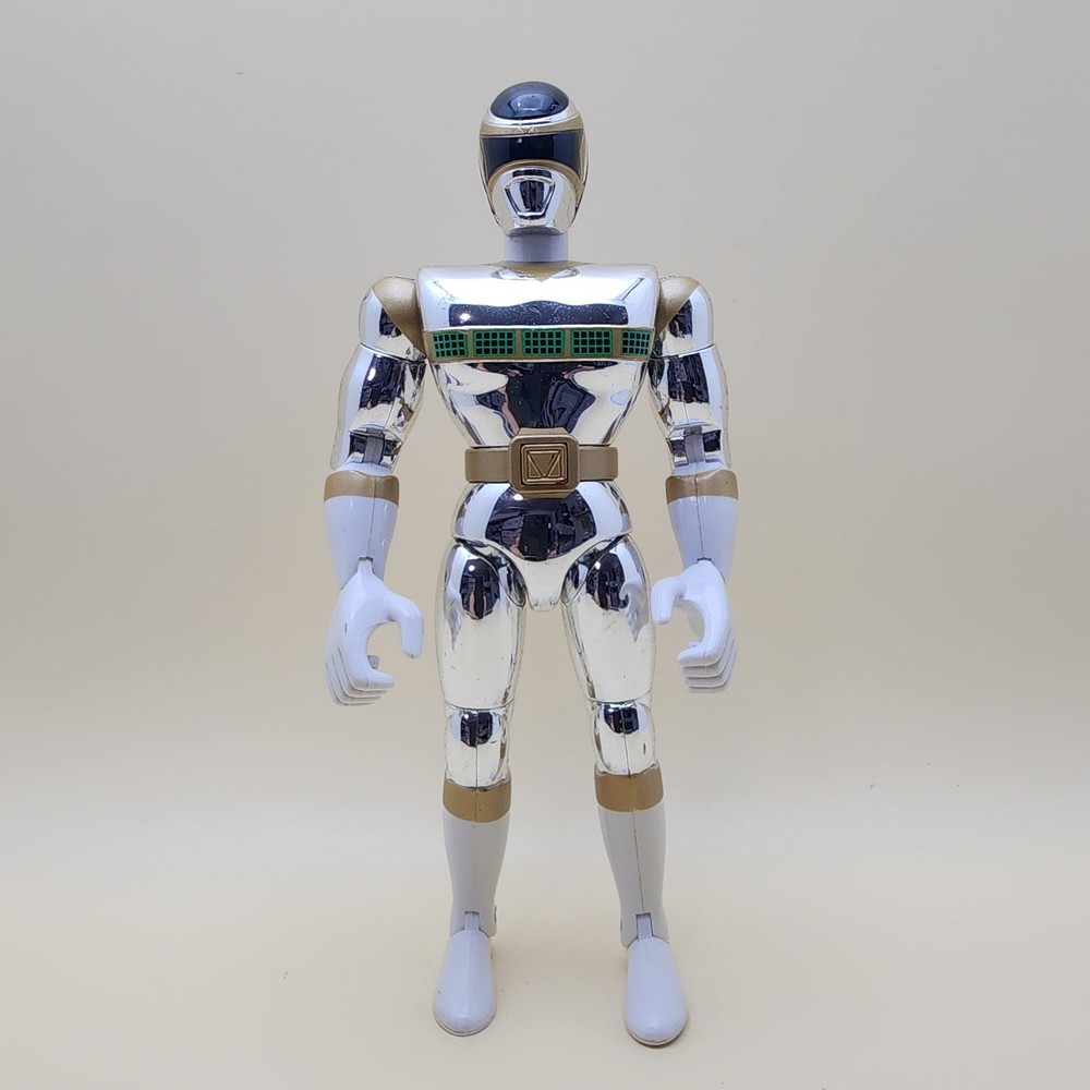 POWER RANGERS In Space (Vintage 1998) SILVER RANGER 8″ Talking Action Figure