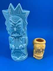 Rick and Morty Geeki Tikis Tiki Mug & Mini Tiki Mug Set Adult Swim NIB LootCrate