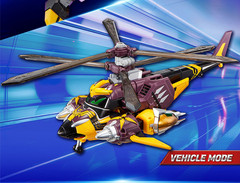 Metal Cardbot W PHANTOM HORNET Yellow Helicopter Transforming Robot Car Toy 2025