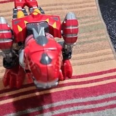 Plastic Action Figure Red Gray Black Yellow Transforming Robot T-Rex Toy