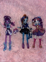 HTF My Little Pony Rockin Hairstyle Dolls LOT! Rainbow Dash Fluttershy Twilight