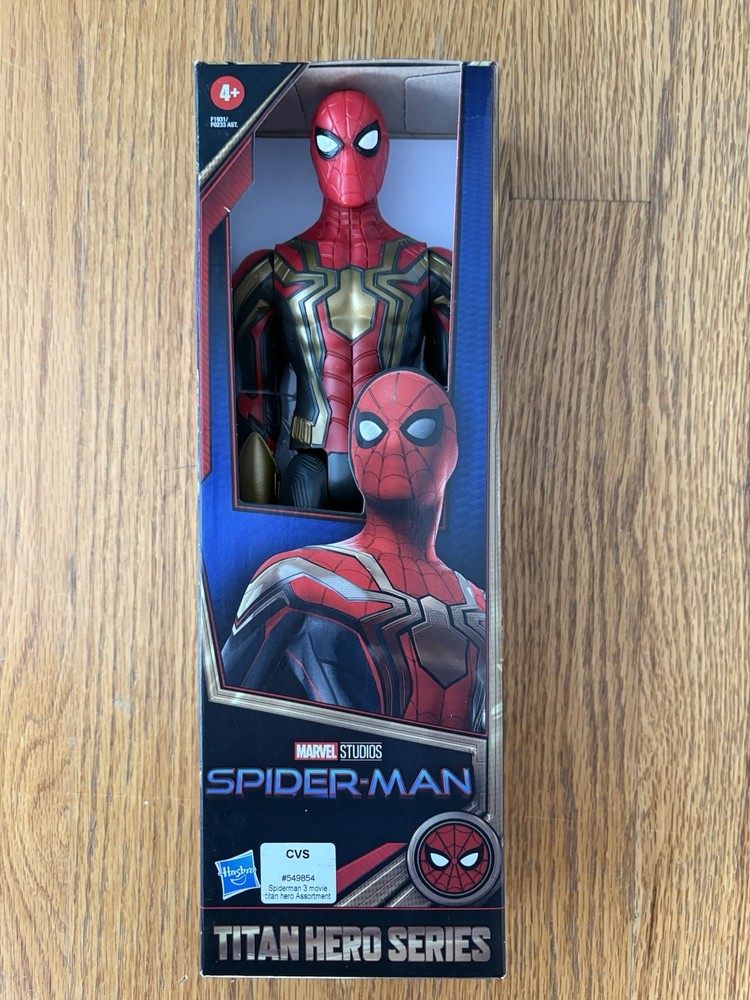 Marvel Studios Titan Hero Series Spider-Man Black, Gold & Red 12” Figure NIB NEW