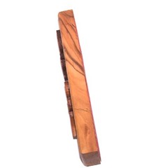 Olive Wood Messianic Mezuzah Engraved and Ornamented with Laser (5 inch)