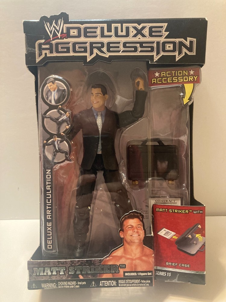 NEW 2008 Jakks Pacific WWE Deluxe Aggression Series 15 Matt Striker 7″ Figure