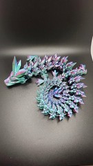3D Printed Flexi Dragon, Cinderwing3D Articulated Crystal Dragon/Large-24inches