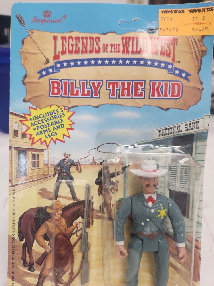 Vintage Imperial Toys Legends of the Wild West Billy Thr Kid Figure 1991