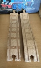 Authentic Learning Curve Wooden Thomas Train Ascending Tracks!
