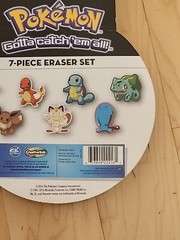 Pokemon 7-Piece Eraser Set Creatuve Kids 2016 Sealed New