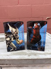 LE 2002 Spider-Man & Green Goblin Mini Bust Factory X SET NIB Certificate Inside