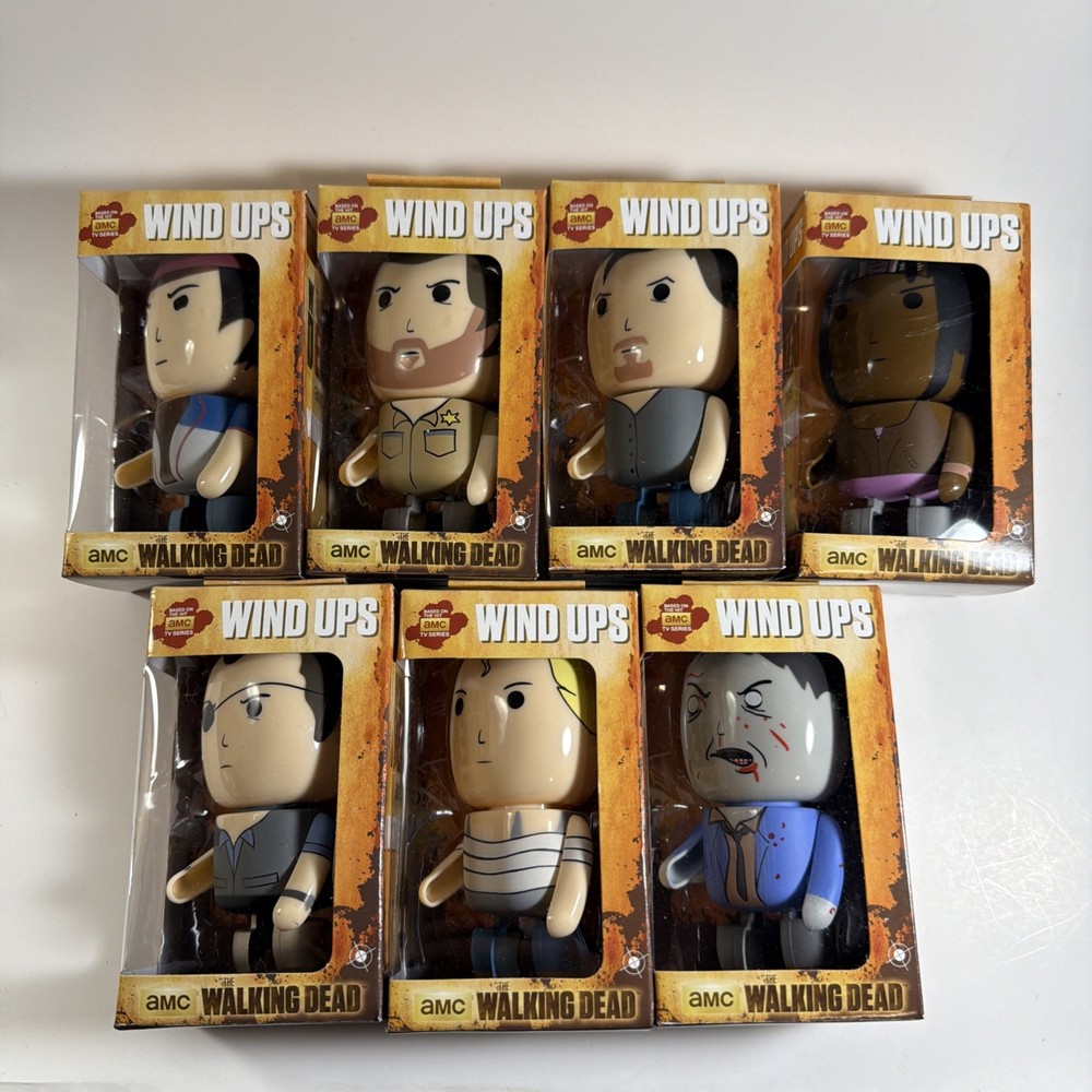 AMC The Walking Dead Wind Ups Bulls I Lot Of 7 Figures Set 2013