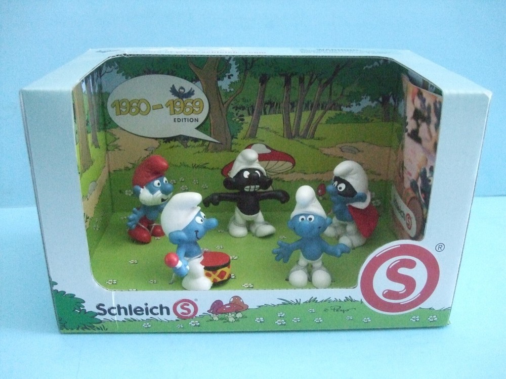 Smurfs Set 1960-1969 Edition Smurf Figure Toys Box Set # 41255 by Schleich