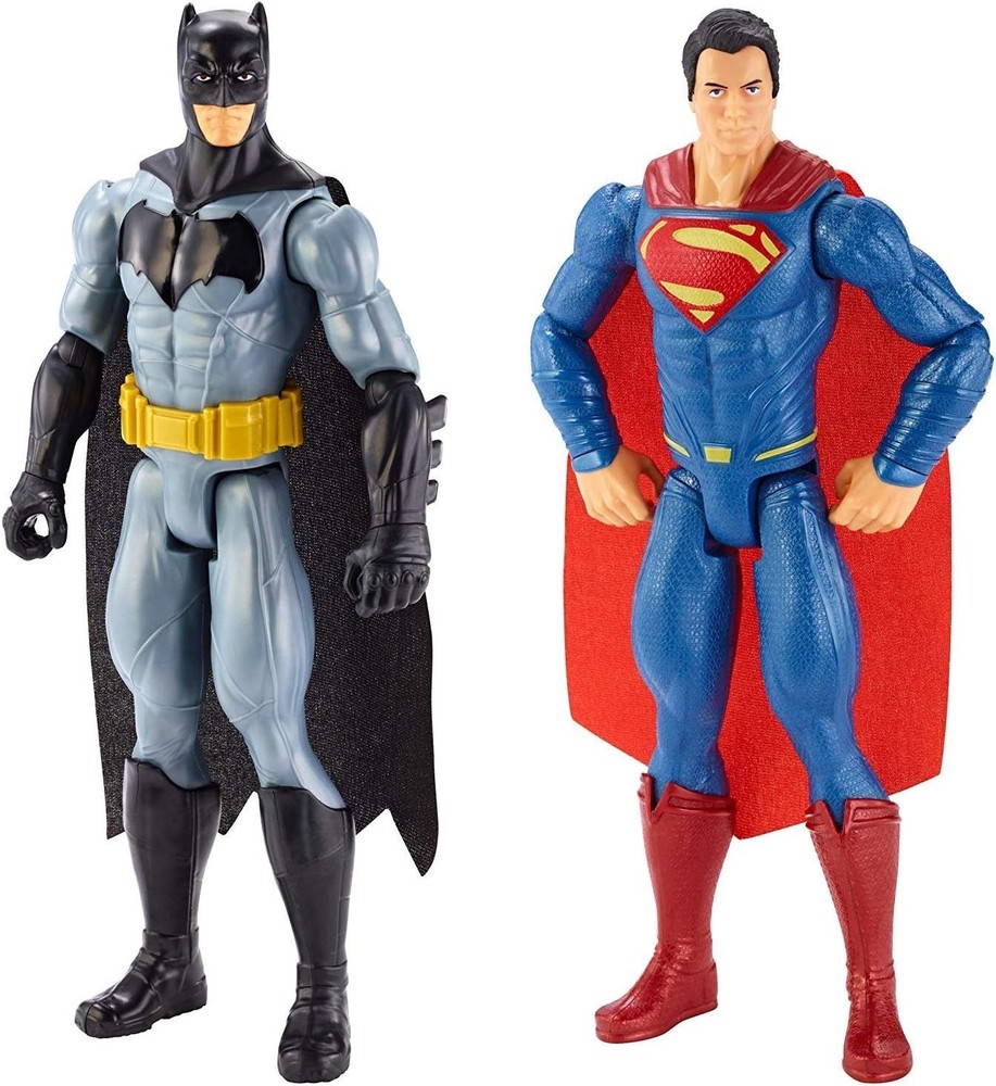 DC Comics Batman v Superman (2015) BATMAN & SUPERMAN 11″ Mega Action Figures!