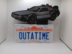 Retro Back to the Future Delorean time machine Light Box sign 10″ lightbox sign