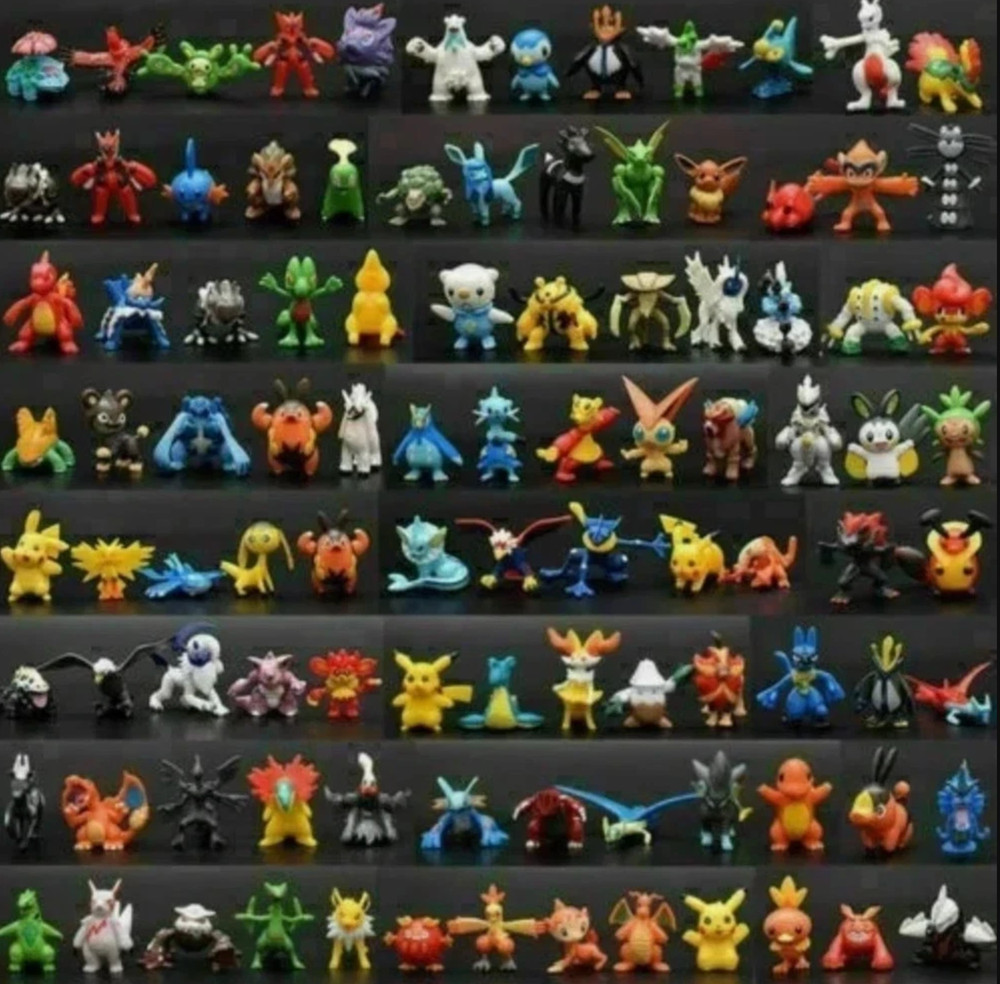 144 Pokemon Mini Figure Toys Action Figures | Kids Gift |Cake Topper|