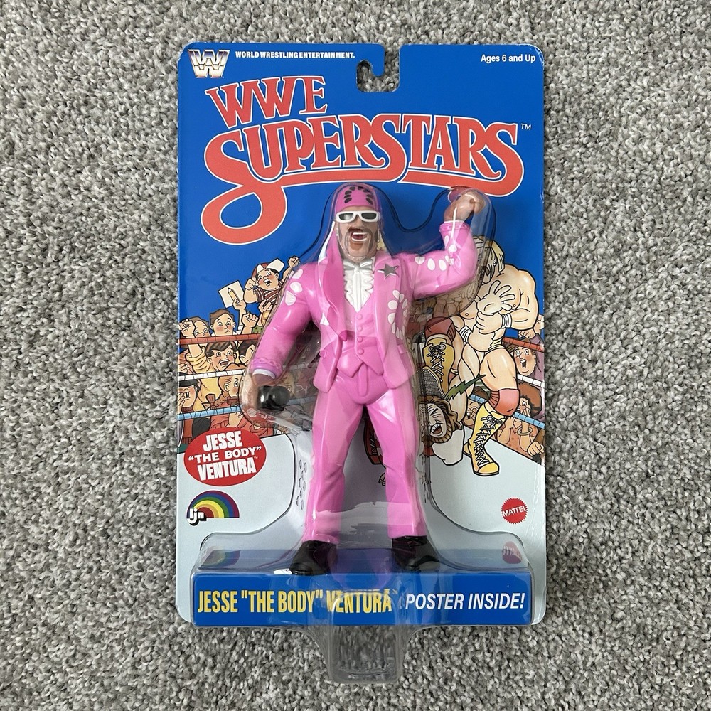 WWE LJN MATTEL SUPERSTARS JESSIE VENTURA 8″ ACTION FIGURE BLUE CARD